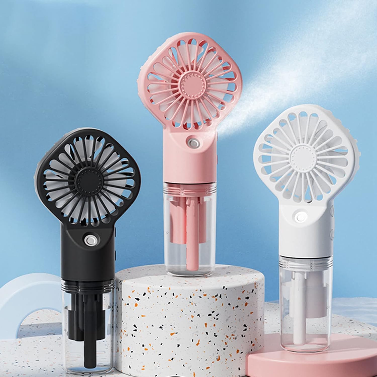 Outdoor Power Fan - Przenośny ręczny wentylator z funkcją rozpylania,
