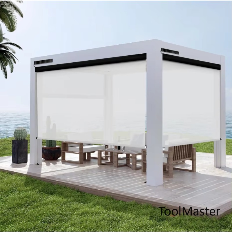 Outdoor Power Blinds - 【2026】Zewnętrzne rolety solarnie sterowane, aluminiowa szyna,