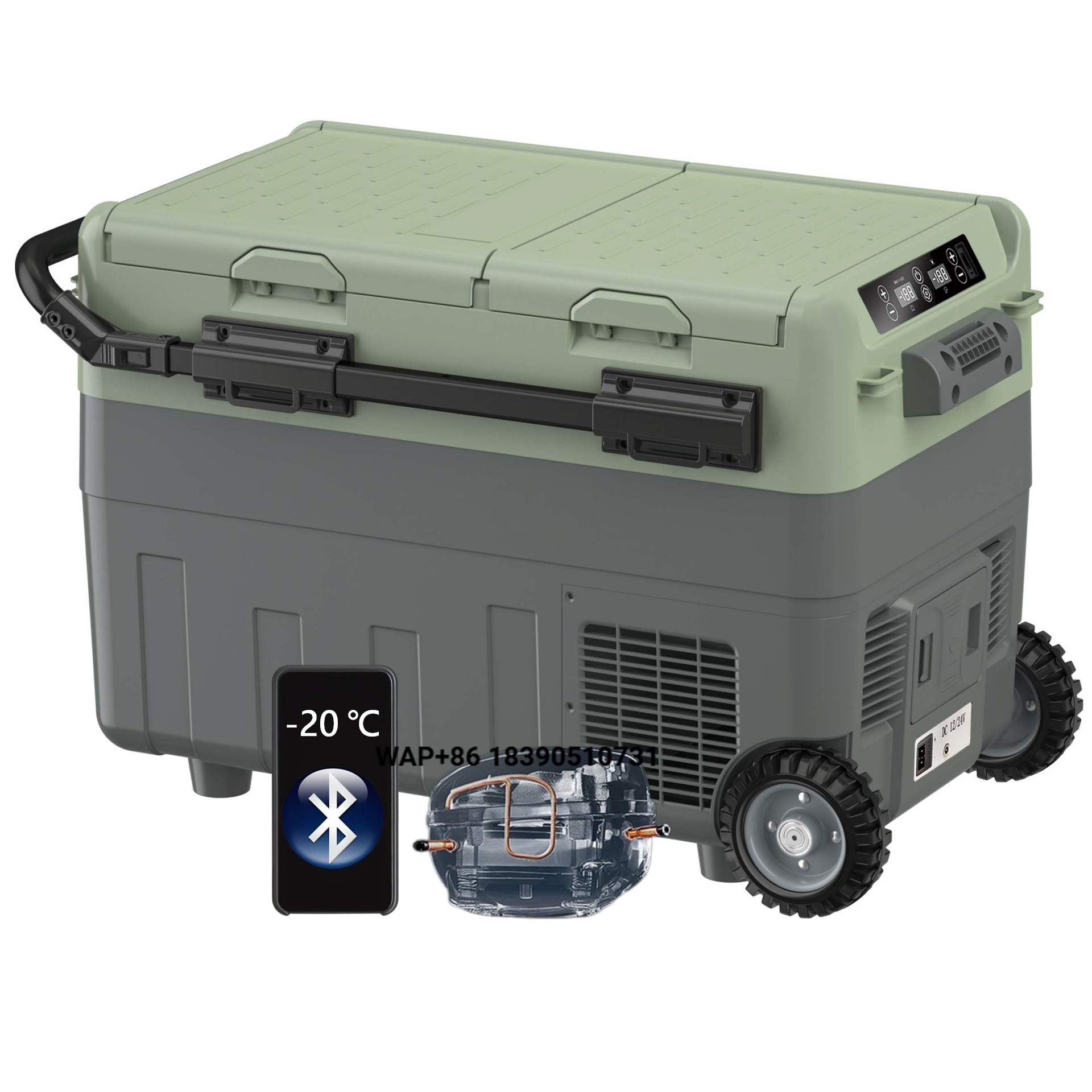 Outdoor Power Wheels - Przenośna lodówka samochodowa 40L z dwoma