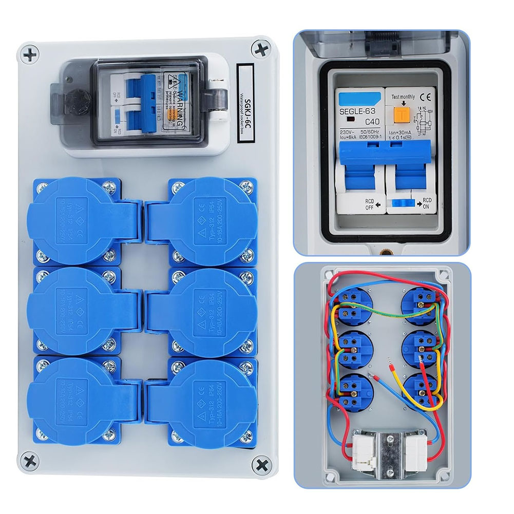 Outdoor Power Distributors - 1 szt. Rozgałęźnik zasilania IP54 do