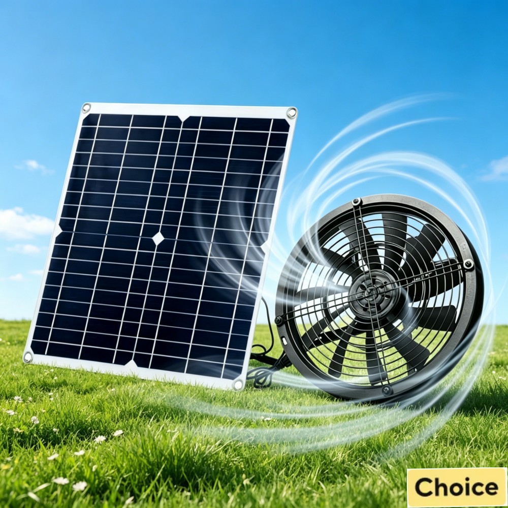 Outdoor Power Vent - Zestaw wentylatora wyciągowego zasilanego energią słoneczną